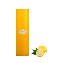 Limon Kokulu 7x25 Sarı Silindir Mum Sarı