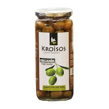 Kroisos Organik Domat Çizik Yeşil Zeytin Cam 300 G