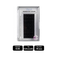 Misyul 0.05d Dramatik Kıvrım 14 Mm Soft Eyelash Doğal İpek Kirpik 16'lı