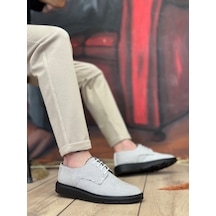Ba0003 Bağcıklı Klasik Spor Gri Renk Siyah Taban Keten Yüksek Taban Casual Erkek Ayakkabı 001