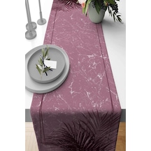 Pembe Çerçeveli Desen Premium Masa Örtüsü Runner Rnr094n11