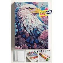 Sayılarla Boyama Seti Numaralı Tuval Fırça Boya Dahil Kasnaklı Set 50x70 Cm - Şahin