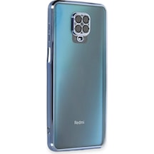 Mey İthalat Redmi Note 9 Pro Kılıf Lensli Silikon - Açık Mavi
