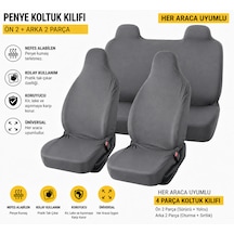 Oto Servis Kılıfı Penye Kılıf Gri Universal Ön Ve Arka Koltuk Kılıfı Penye Universal