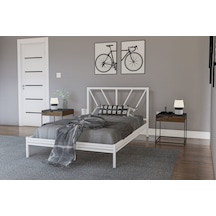 Metalia Gm 228 Gözde Beyaz Duxlex Tek Kişilik Karyola 90X190