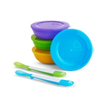 Munchkin Love A Bowls Kaşık & Tabak Seti 4+ Ay Çok Renkli 4'lü Çok Renkli