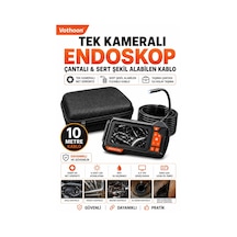 Ekranlı Tek Kameralı 10 Mt Sert Kablo Yılan Endoskop Kamera 8 Mm 4.3 Inc