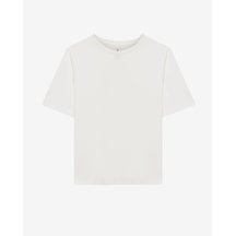 Skechers W Lounge Regular Crew Neck T-shirt Unisex Off White Tshirt S2510327-102 Beyaz