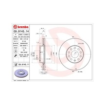 Fren Diski Ön Vw Caddy-passat-golf 5/6/7- Skoda Octavıa Ford Connect 23 Çap: 288mm. Kalınlık: 25mm Delik: 9 2 Adet 1k0615301t-vwn3ca1125aa