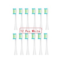 12 Adet Beyaz-yedek Fırça Kafaları Oclean Xx Pro Z1 F1 One Air 2 Se Elektrikli Diş Fırçası Dupont Yumuşak Kıl Nozullar