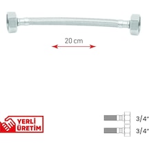 Paslanmaz Çelik Flex Hortum 3/4 - 3/4 Kombi Ve Sayaç Bağlantı Hortumu 20 Cm Çok Renkli Diğer