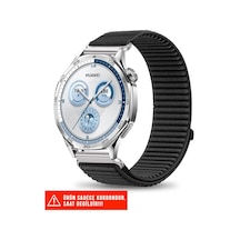 Huawei Honor Magic/magic 2/honor Gs Pro/gs İle Uyumlu Spor Cırtlı Metal Tokalı Kordon 22mm, Siyah