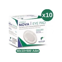 Nova Optik Steril Göz Kapama Bandı - Göz Pedi 6,5 x 9,5 cm 50 x10 Kutu