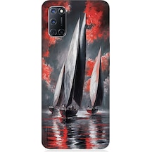 Oppo A52 Uyumlu Yelkenli Yolculuk Desenli Silikon Kılıf