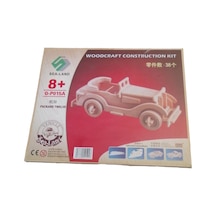 Sea-land Ahşap Araba Yapım Seti - Packard Twelve Klasik Otomobil 3d Puzzle Maket 38 Parça