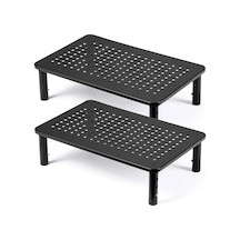 2 Paket Masaüstü Yükseltici, 3 Yüksekliği Ayarlanabilir Monitör Standı, 2 Monitör, Pc, Bilgisayar, Yazıcı, İma