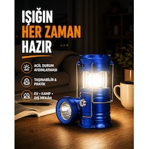 Güneş Enerjili Katlanabilir Kızaklı Kamp Feneri Usb Şarjlı, Çok Yönlü Ve Dayanıklı Tasarım Altın 24039826