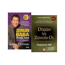 Zengin Baba Yoksul Baba + Düşün Ve Zengin Ol / 2 Kitap Set