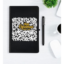 Kişiye Özel Sınıf Öğretmeni Siyah Defter Kalem Seti - 3