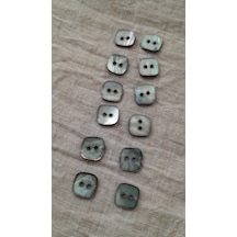 Doğal Kare Hakiki İnci Midye Kabugu Düğme 18 Mm 20 Adet