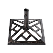Qı003816 Kare-bronz Döküm Demir Şemsiye Taban Standı 8,6 Kg