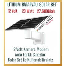 Bataryalı Güneş Panel Seti 20 Watt Panel-27.600 Mah Batarya