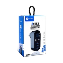 Termal Akım Korumalı Tekli Duvar Priz 3xusb Akıllı Akım Dengeleme