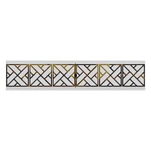 Tda1238ag - Arex120 Duvara Montaj Tv Stand, Tv Rafı, Tv Sehpası Antrasit - Gold 120cm Beyaz - Gold