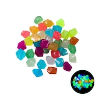 Silkroadselect 100 Adet Karanlık Taşlar Parlayan Taşlar Elmas Şeklinde Mavi