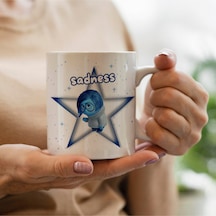 Ters Yüz Sadness Baskılı Kupa Bardak Beyaz