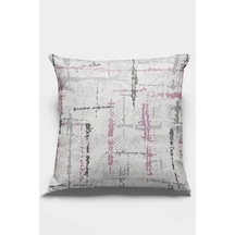 Pembe Vintage Çift Taraflı Yastık Kırlent Kılıfı Krl409n11