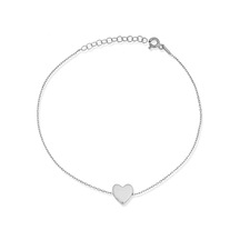 Argentum Concept - Kalp Motifli Gümüş Halhal Gümüş