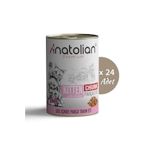 Anatolian Premium Tavuklu Parça Etli Yavru Kedi Konservesi 400 gr x 24 Adet