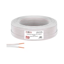 Emba Elektrik Ve Hoparlör Kablosu Kordon 2X0.75 100Mt - Beyaz