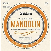 D'addario Ej74 Ej Serisi Mandolin Tel Seti Medium Tension