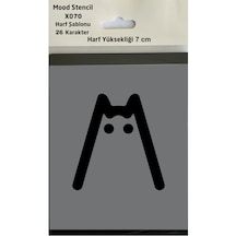 Stencil Harf Boyama Şablonu X070 Harf Yüksekliği 7 Cm