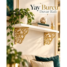 Yay Burcu Dekoratif Duvar Rafı Mdf Rengi Dolunay