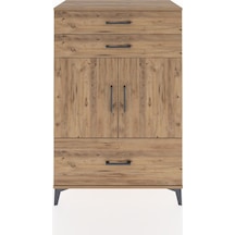 Hyperion Dolap 2 Raflı 3 Çekmeceli 2 Kapaklı 88x44x134 Çam-çam Atlas Çam