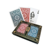 Kırmızı & Mavi Poker Kart Desteği, Standart Boy Ve Çift Deste İle Oyun