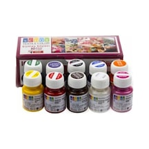 Kumaş Boyası 10 Renk Kumaş Boyası 25 Ml 10 Adet Çok Renkli