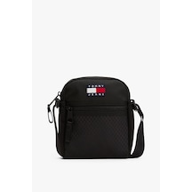 Erkek Retro Reporter Çapraz Askılı Çanta - Siyah Triple Black