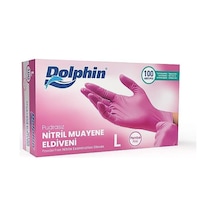 Pembe Nitril Eldiven Pudrasız L 100'lü Paket