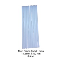 Silikon Mum Çubuk, Kalın 11,2 X 300 Mm 10 Adet