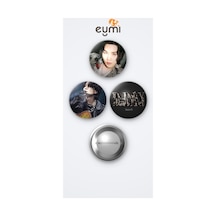 Bts Yoongi Dday Albüm 3'lü Metal Rozet Seti 58mm İğneli Buton Çanta Yaka Rozeti Çok Renkli
