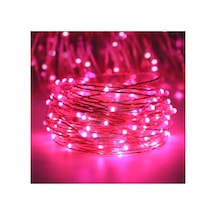 10 Metre Peri Led Çok Amaçlı Yılbaşı Parti Dekoratif Aydınlatma - Pembe Pembe