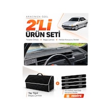 E-biz Fıat Tempra 1992-1997 Dijital Konsol Uyumlu Torpido + Tay Tüyü Çanta - Siyah-gri - Fı018