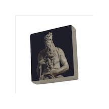 Musa'nın Hükmü Heykeli Heykeltıraş: Michelangelo Baskılı Taş Magnet 5x5