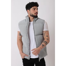 Dik Yaka Demir Fermuarlı Nova Yelek Vks 60325 Siyah