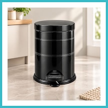 Bezos Mikro 5 L Siyah Pedallı Çöp Kovası Dfnbez