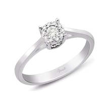0.14 Ct. Modern Tasarım Coronet Tektaş Yüzük 0.14 Ct. Modern Tasarım Coronet Tektaş Yüzük